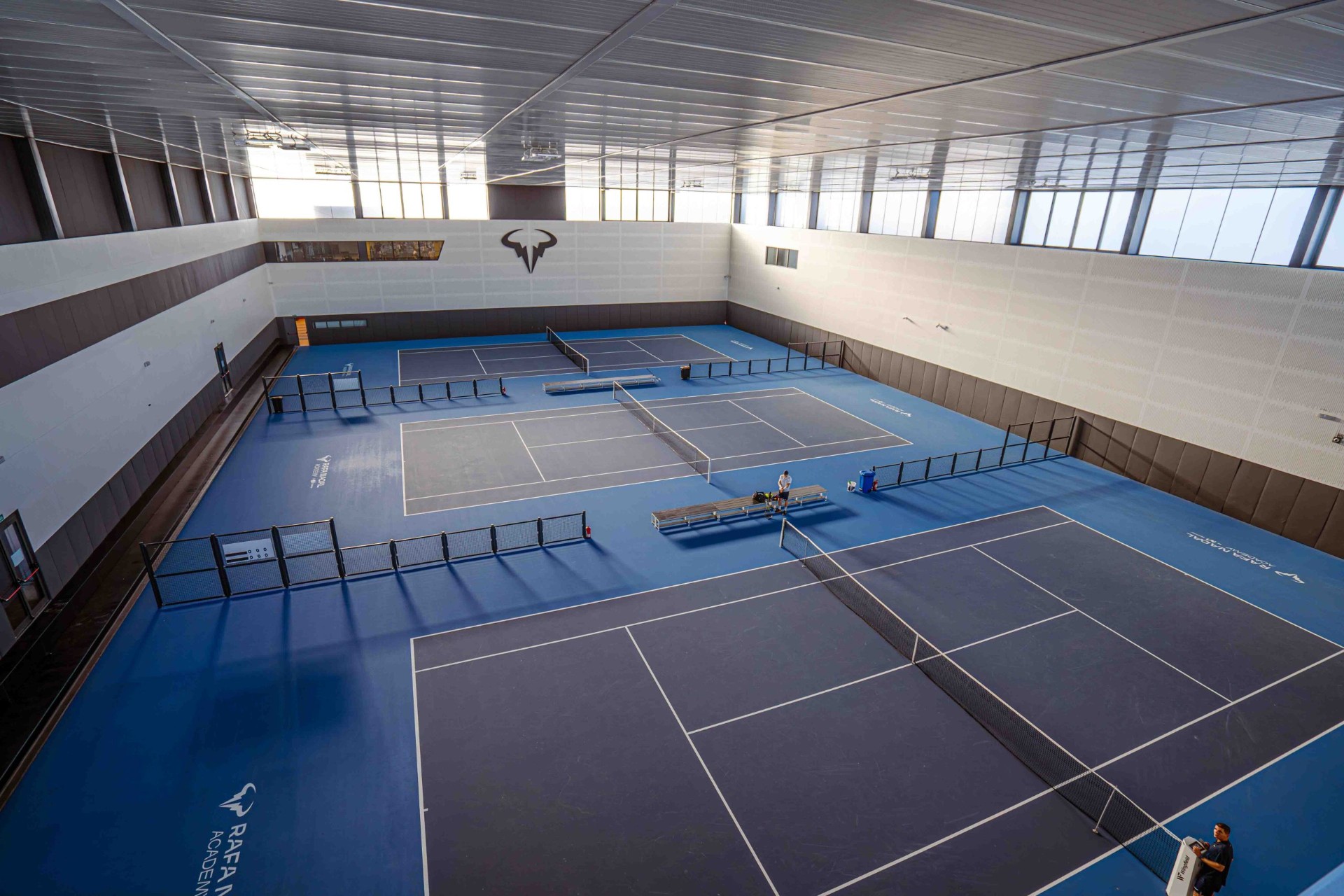 Tennis courts at the Rafa Nadal Academy surfaced with GreenSet